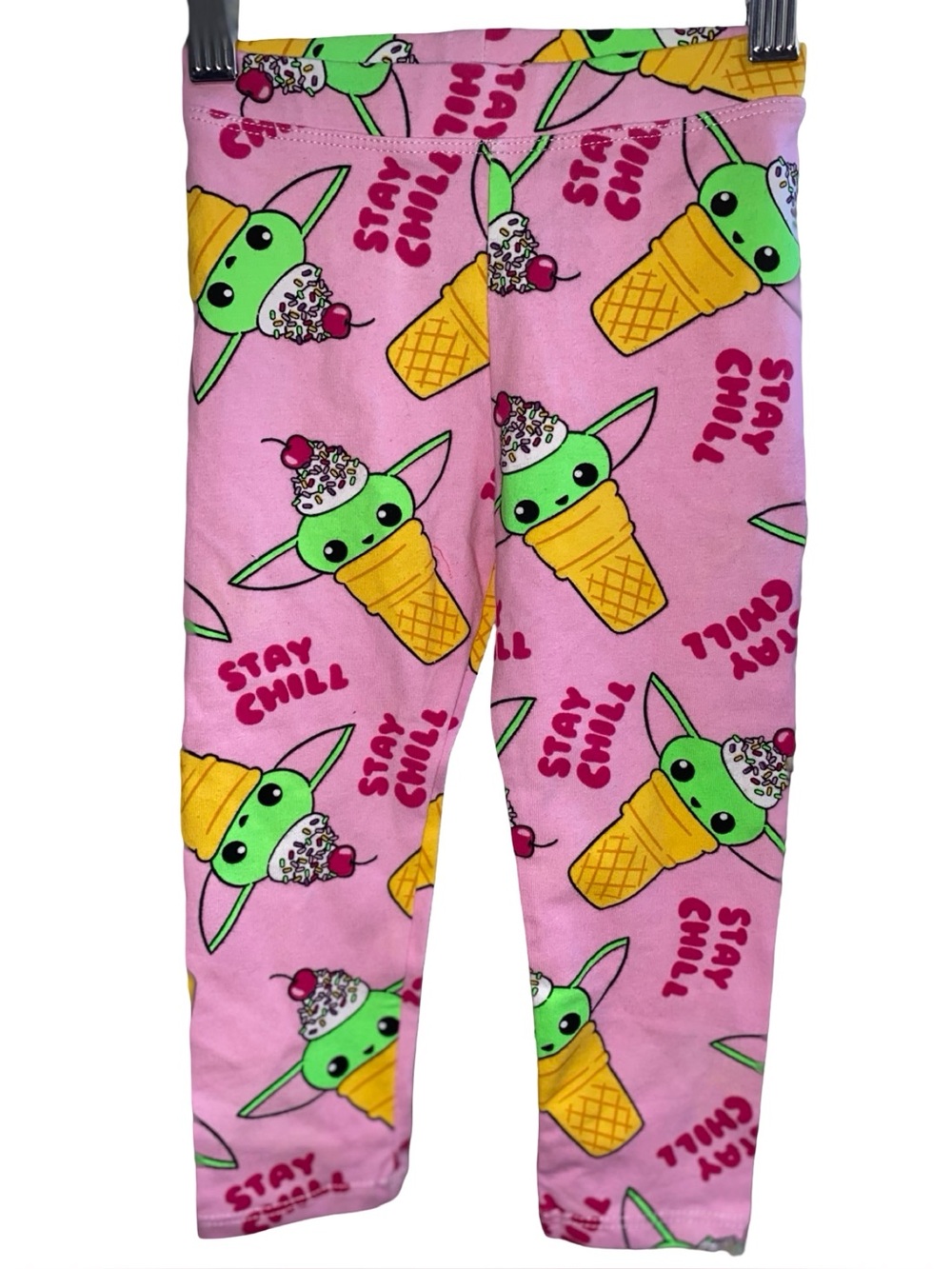 Amazon Essentials Pink Yoda Kids Toddlers Star Wars Leggings Size 2T